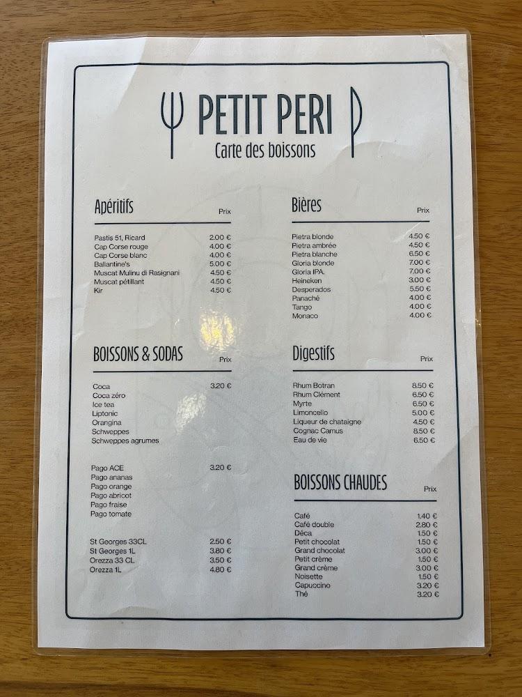 Restaurant PETIT PERI - Menu Image 3